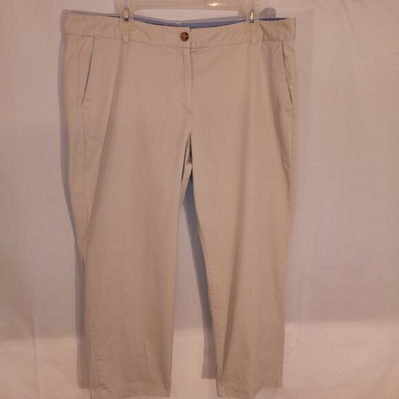 Talbots The Weekend Chino Ladies Size 16P Beige Petite Straight Leg Pants - Picture 1 of 8
